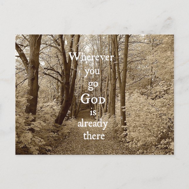 Carte Postale Inspirationnal God is Already There Christian Quot (Devant)