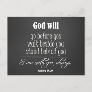 Carte Postale Inspirationnal God Will Quota avec Bible Verset