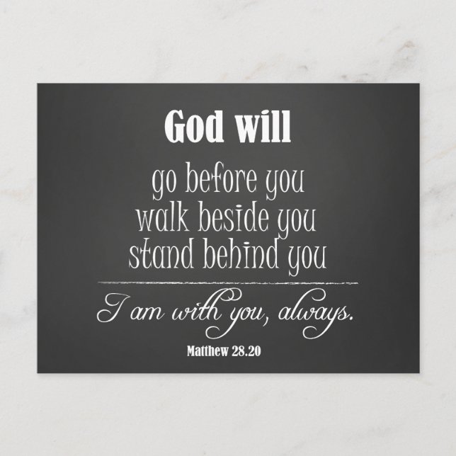 Carte Postale Inspirationnal God Will Quota avec Bible Verset (Devant)