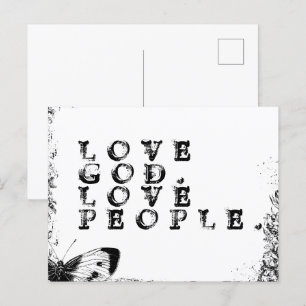 Carte Postale Inspirationnel Christian Love God Love People Cita