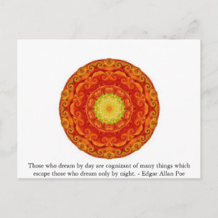 Carte Postale Inspirationnel Edgar Allan Poe Citation sur les rê