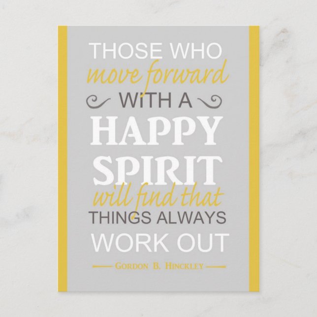 Carte Postale inspirationnel gordon b hinckley (Devant)
