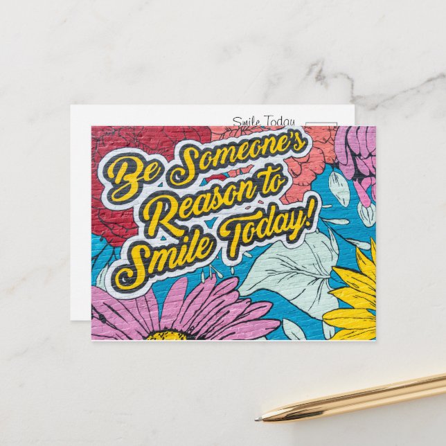 Carte Postale Inspirationnel positif (Devant/Arrière en situation)