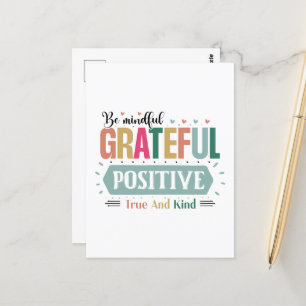 Carte Postale Inspirationnel vrai gentil reconnaissant positif
