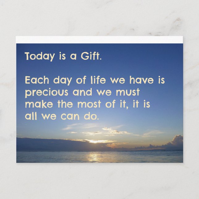 Carte postale Inspirationnelle Positive - Aujourd' (Devant)