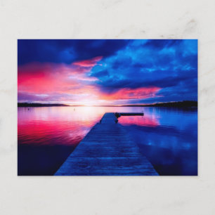 Carte Postale Inspirations naturelles coucher de soleil en Suède