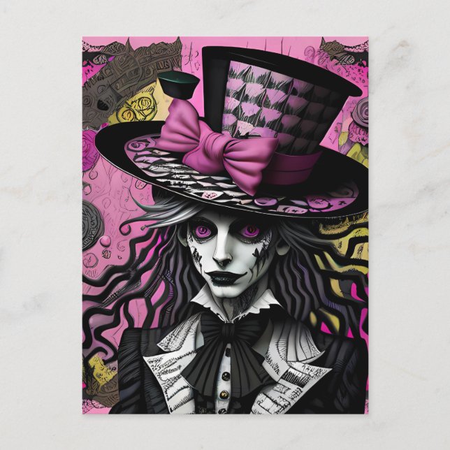 Carte Postale Inspiré par la Hatter Mad Rose et Black Alice (Devant)