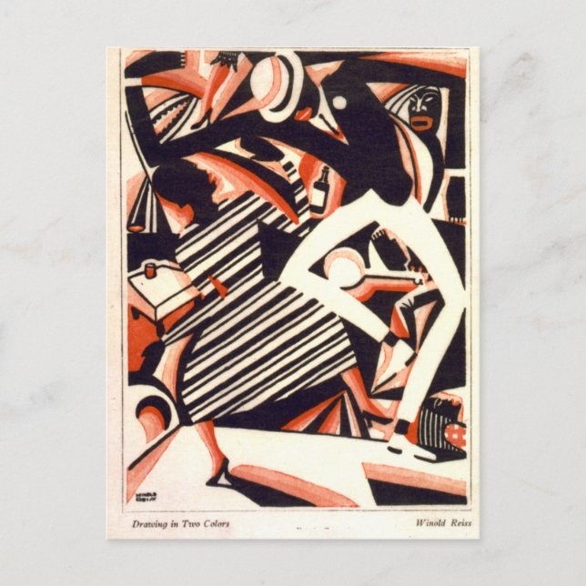 Carte postale inspirée de Winold Reiss Drawing (Devant)