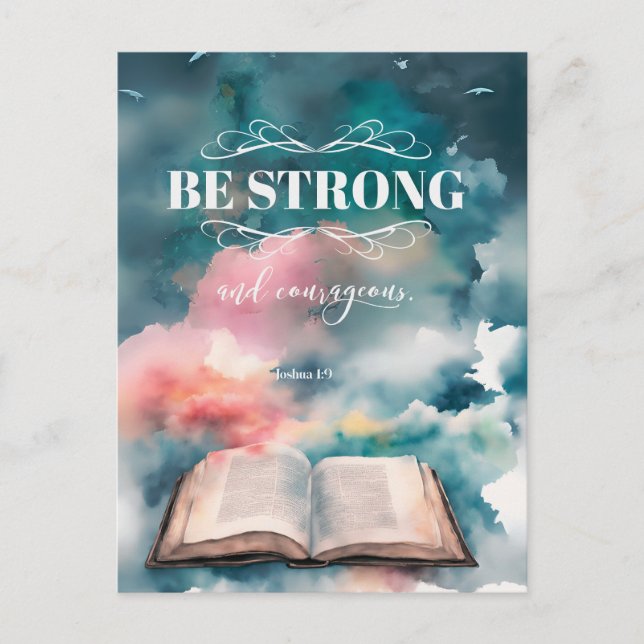 Carte postale inspirée par la Bible - Joshua 1:9 (Devant)