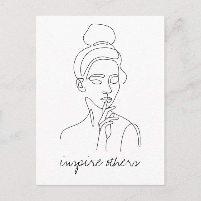Carte Postale Inspirer d'autres belles femmes Art texte personna (Devant)