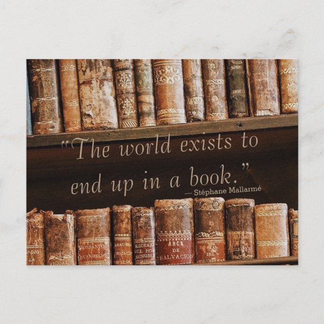 Carte Postale Inspirer la citation de livre ancien (Devant)