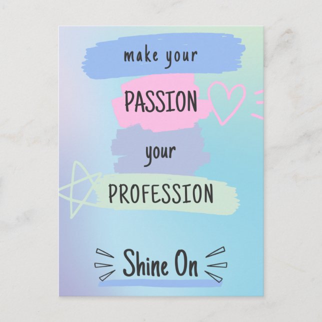 Carte Postale Inspirer La Citation Motivationnelle Sur La Passio (Devant)