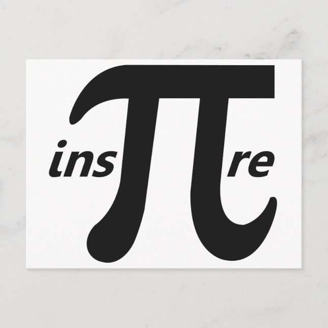 Carte Postale Inspirer Symbole Pi Inspirationnel (Devant)