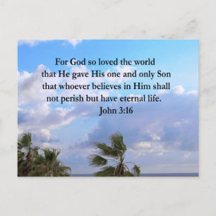 CARTE POSTALE INSPIRING JOHN 3:16 PHOTO