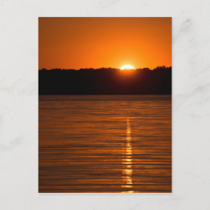 Carte Postale Installation du soleil sur le réservoir du lac Can