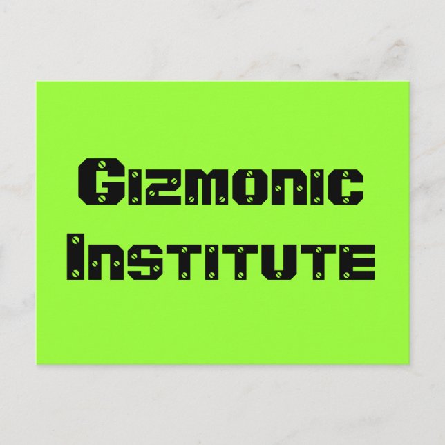 Carte Postale Institut Gizmonique (Devant)