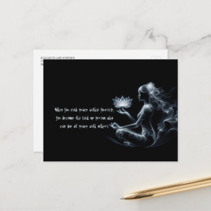 Carte Postale Instructeur de Yoga Méditation Lotus Pose Lumineus