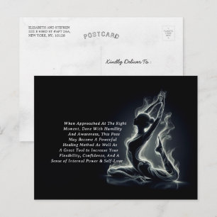 Carte Postale Instructeur de Yoga Reiki Pose King Pigeon à une j