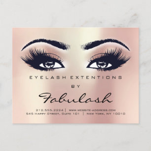 Carte Postale Instructions de soins postérieurs Lashes Extension