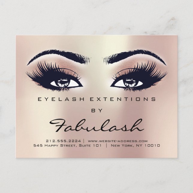 Carte Postale Instructions de soins postérieurs Lashes Extension (Devant)