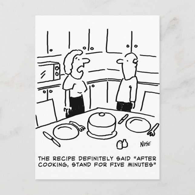 Carte Postale Instructions pour la recette Cuisine suivie dans u (Devant)