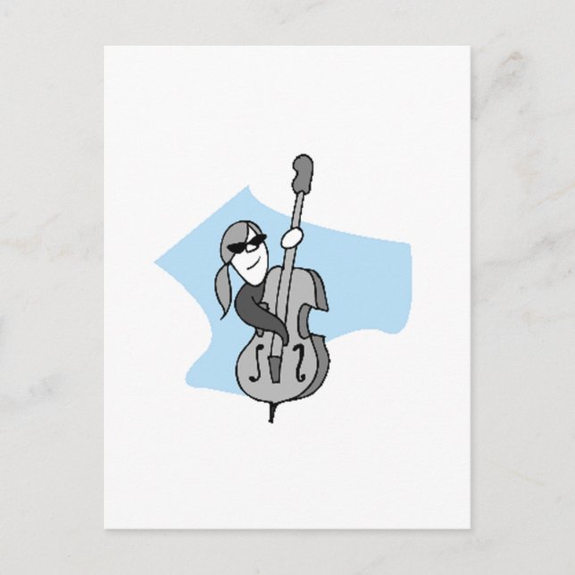 Carte Postale Instruments à chaîne - Basse double (Devant)