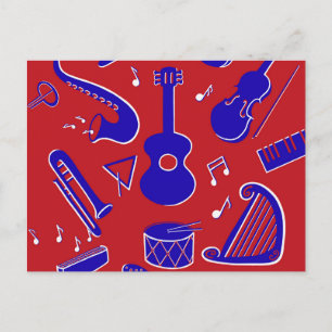 Carte Postale Instruments de musique