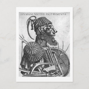 Carte Postale Instruments de subsistance humaine, Arcimboldo