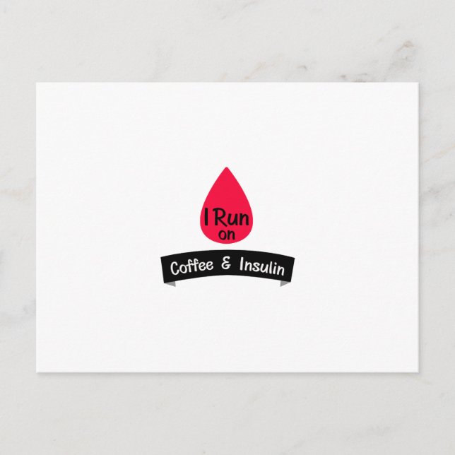 Carte Postale Insuline Funny Sarcastique Diabète Cadeau (Devant)