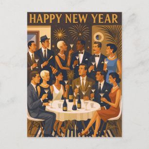 Carte Postale Intellectuels Martini Moderne du Milieu du Siècle 