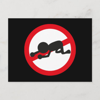 Carte Postale Interdiction de la frustration - arrière - plan bl