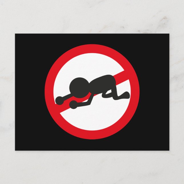 Carte Postale Interdiction de la frustration - arrière - plan bl (Devant)