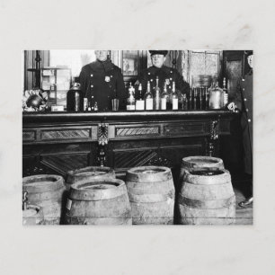 Carte Postale Interdiction - Police Speakeasy Raid Bootlegger - 