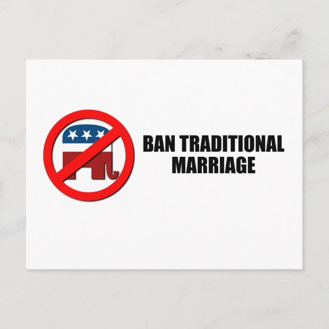 Carte Postale Interdire le mariage traditionnel (Devant)
