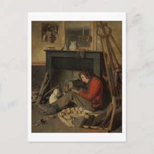 Carte Postale Intérieur d'un Studio, 1845 (huile sur toile)
