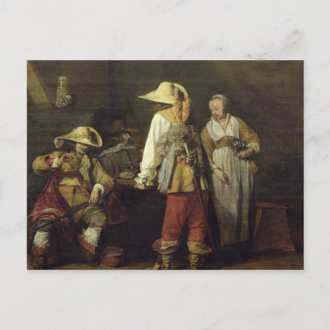 Carte Postale Intérieur d'une auberge, 1636 (Devant)