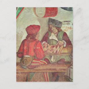 Carte Postale Intérieur d'une auberge, détail des joueurs de jac
