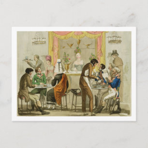 Carte Postale Intérieur d'une maison de café, pub pour William P
