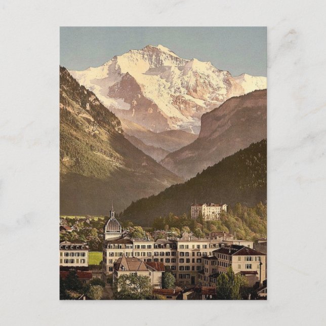 Carte Postale Interlaken, hôtels, Oberland bernois, Suisse (Devant)