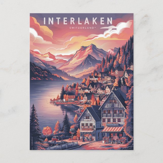 Carte Postale Interlaken Suisse (Devant)