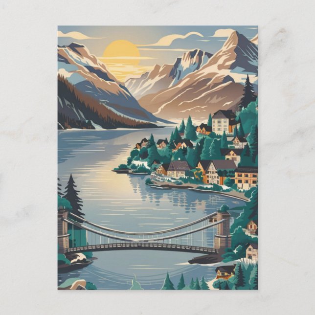 Carte Postale Interlaken Suisse Travel (Devant)