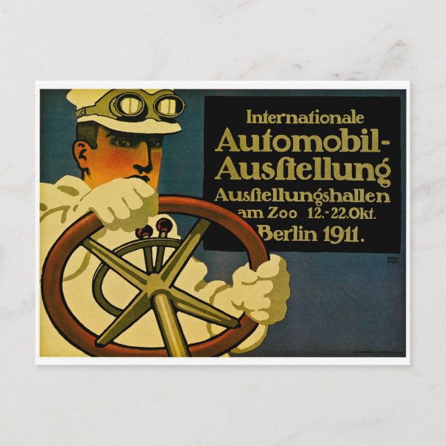 Carte Postale Internationale Automobil-Ausftellung 1911 (Devant)