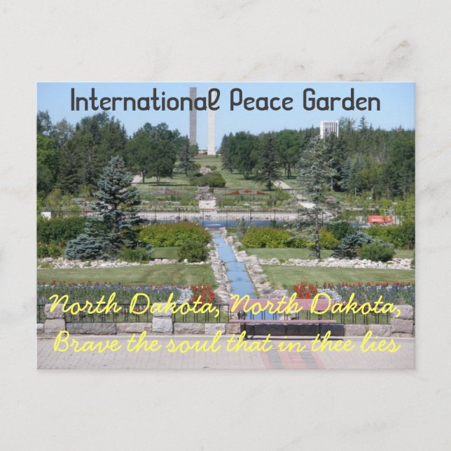 Carte postale internationale du Dakota du Nord de (Devant)