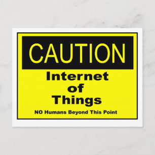 Carte Postale Internet des objets IoT Avertissement Signal d'ave