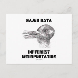 Carte Postale Interprétation Différente Des Mêmes Données (Lapin