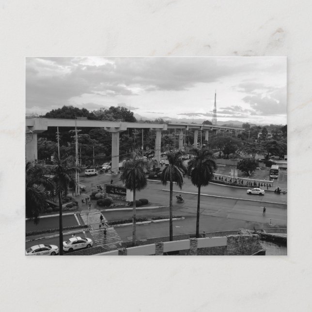 Carte Postale Intersection Avenue Trafic Quezon City Philippines (Devant)