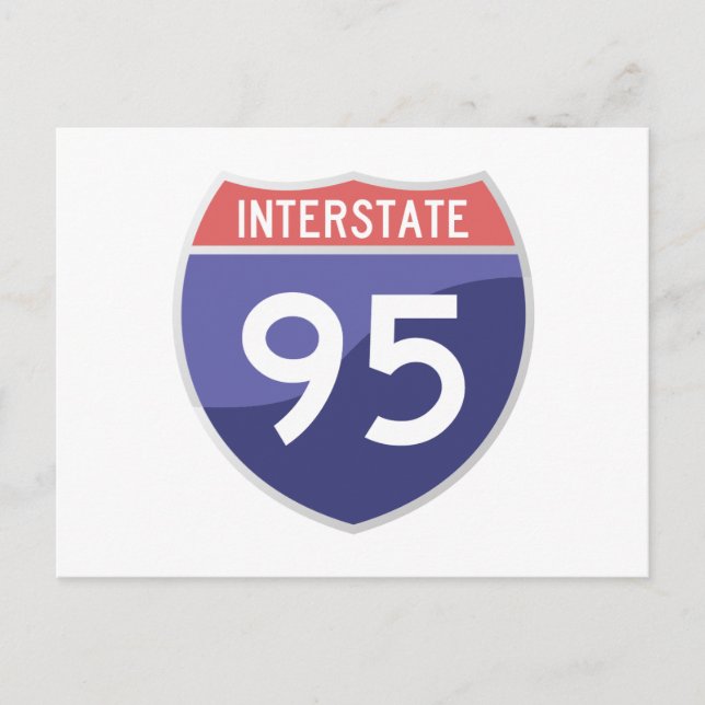 Carte Postale Interstate 95 (I-95) Voyage routier (Devant)