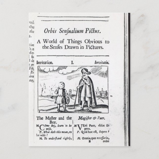Carte Postale Introduction à 'Orbis Sensualium Pictus' (Devant)