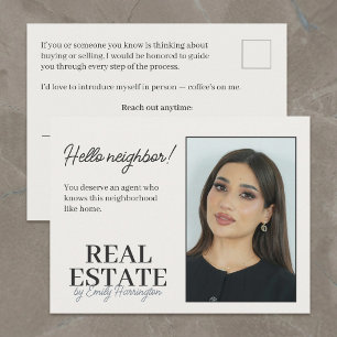 Carte Postale Introduction moderne neutre Agent immobilier