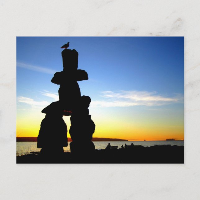 Carte Postale Inukshuk, Vancouver, C.-B., Canada (Devant)